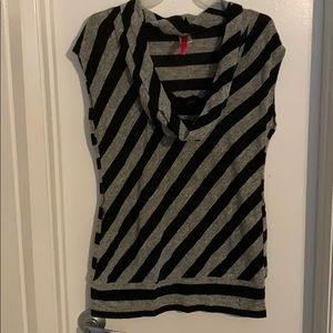 Striped sleeveless blouse